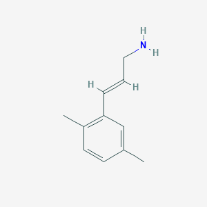 molecular formula C11H15N B13604258 3-(2,5-Dimethylphenyl)prop-2-en-1-amine 