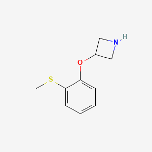 molecular formula C10H13NOS B13604262 3-(2-(Methylthio)phenoxy)azetidine 