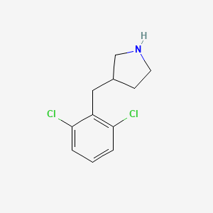 molecular formula C11H13Cl2N B13604272 3-(2,6-Dichlorobenzyl)pyrrolidine 