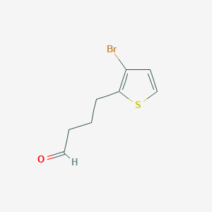 molecular formula C8H9BrOS B13604283 4-(3-Bromothiophen-2-yl)butanal 