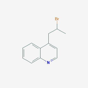 molecular formula C12H12BrN B13604308 4-(2-Bromopropyl)quinoline 