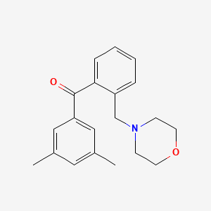 molecular formula C20H23NO2 B1360437 3',5'-Dimethyl-2-morpholinomethyl benzophenone CAS No. 898750-59-9