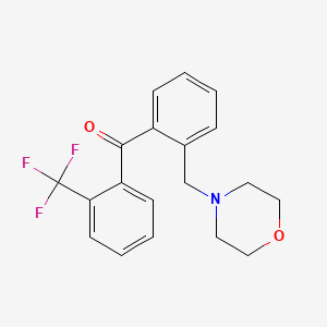 molecular formula C19H18F3NO2 B1360438 2-Morpholinomethyl-2'-trifluoromethylbenzophenone CAS No. 898750-77-1