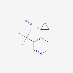 molecular formula C10H7F3N2 B13604382 1-(3-(Trifluoromethyl)pyridin-4-yl)cyclopropane-1-carbonitrile 