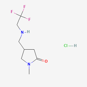 1-Methyl-4-{[(2,2,2-trifluoroethyl)amino]methyl}pyrrolidin-2-onehydrochloride