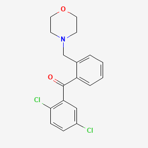 molecular formula C18H17Cl2NO2 B1360439 2,5-Dichloro-2'-morpholinomethyl benzophenone CAS No. 898751-05-8