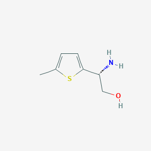 molecular formula C7H11NOS B13604393 (R)-2-amino-2-(5-methylthiophen-2-yl)ethanol 