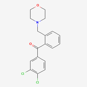 molecular formula C18H17Cl2NO2 B1360440 3',4'-二氯-2-吗啉甲基二苯甲酮 CAS No. 24088-69-5