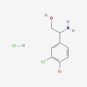 2-Amino-2-(4-bromo-3-chlorophenyl)ethan-1-olhydrochloride