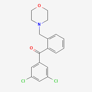 molecular formula C18H17Cl2NO2 B1360441 3',5'-Dichloro-2-morpholinomethyl benzophenone CAS No. 898751-09-2