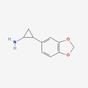 molecular formula C10H11NO2 B13604445 2-(Benzo[d][1,3]dioxol-5-yl)cyclopropan-1-amine 