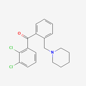 molecular formula C19H19Cl2NO B1360445 2,3-Dichloro-2'-piperidinomethyl benzophenone CAS No. 898773-65-4