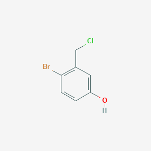 molecular formula C7H6BrClO B13604454 4-Bromo-3-(chloromethyl)phenol 