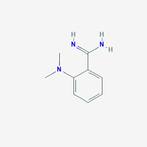 molecular formula C9H13N3 B13604487 2-(Dimethylamino)benzimidamide 