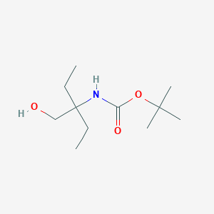 molecular formula C11H23NO3 B13604500 tert-Butyl (3-(hydroxymethyl)pentan-3-yl)carbamate 