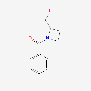 molecular formula C11H12FNO B13604509 1-Benzoyl-2-(fluoromethyl)azetidine 