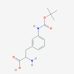 molecular formula C14H20N2O4 B13604513 2-Amino-3-(3-{[(tert-butoxy)carbonyl]amino}phenyl)propanoic acid 