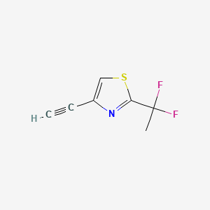 molecular formula C7H5F2NS B13604514 2-(1,1-Difluoroethyl)-4-ethynyl-1,3-thiazole 