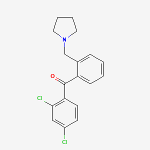2,4-Dichloro-2'-pyrrolidinomethyl benzophenone