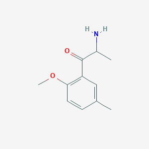 molecular formula C11H15NO2 B13604530 2-Amino-1-(2-methoxy-5-methylphenyl)propan-1-one 