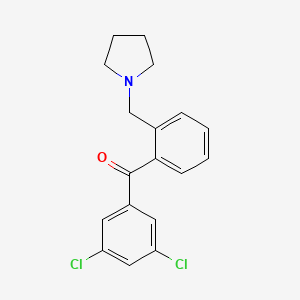 3,5-Dichloro-2'-pyrrolidinomethyl benzophenone