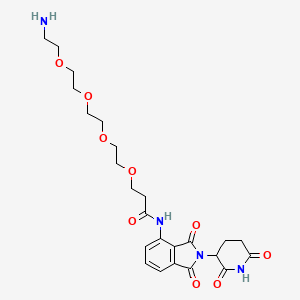 3-[2-[2-[2-(2-aminoethoxy)ethoxy]ethoxy]ethoxy]-N-[2-(2,6-dioxopiperidin-3-yl)-1,3-dioxoisoindol-4-yl]propanamide