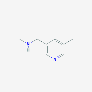 molecular formula C8H12N2 B13604576 N-Methyl-1-(5-methylpyridin-3-YL)methanamine 