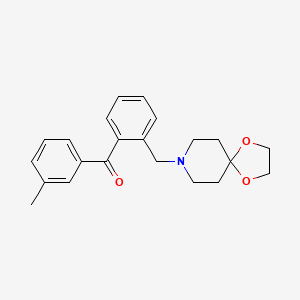 2-[8-(1,4-Dioxa-8-azaspiro[4.5]decyl)methyl]-3'-methyl benzophenone