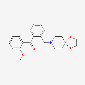 2-[8-(1,4-Dioxa-8-azaspiro[4.5]decyl)methyl]-2'-methoxy benzophenone