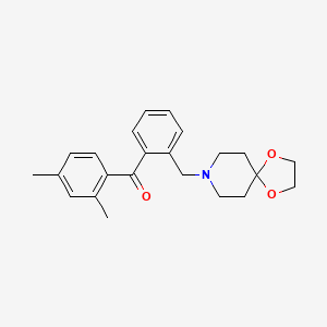2,4-Dimethyl-2'-[8-(1,4-dioxa-8-azaspiro[4.5]decyl)methyl]benzophenone