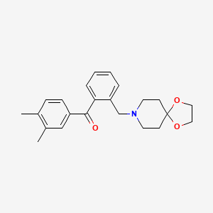 3',4'-Dimethyl-2-[8-(1,4-dioxa-8-azaspiro[4.5]decyl)methyl]benzophenone