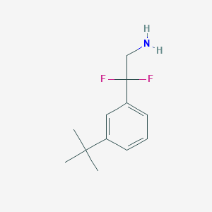 molecular formula C12H17F2N B13604726 2-(3-Tert-butylphenyl)-2,2-difluoroethan-1-amine 