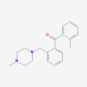 molecular formula C20H24N2O B1360473 2-Methyl-2'-(4-methylpiperazinomethyl) benzophenone CAS No. 898782-70-2
