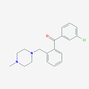 molecular formula C19H21ClN2O B1360476 3'-Chloro-2-(4-methylpiperazinomethyl) benzophenone CAS No. 898783-05-6