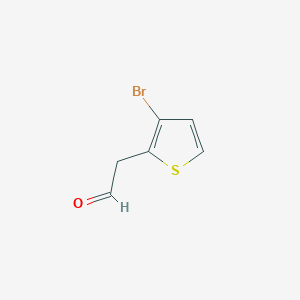 molecular formula C6H5BrOS B13604781 2-(3-Bromothiophen-2-yl)acetaldehyde 