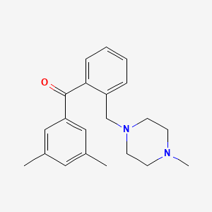 B1360479 3,5-Dimethyl-2'-(4-methylpiperazinomethyl) benzophenone CAS No. 898783-23-8