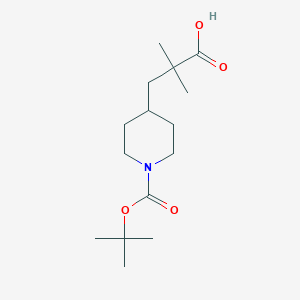 3-(1-(tert-Butoxycarbonyl)piperidin-4-yl)-2,2-dimethylpropanoic acid