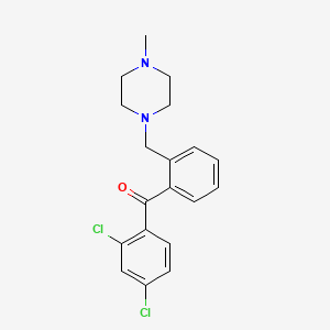 molecular formula C19H20Cl2N2O B1360481 2,4-Dichloro-2'-(4-methylpiperazinomethyl) benzophenon CAS No. 898762-33-9
