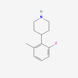 molecular formula C12H16FN B13604827 4-(2-Fluoro-6-methylphenyl)piperidine 