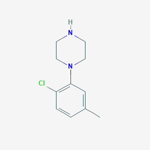 molecular formula C11H15ClN2 B13604832 1-(2-Chloro-5-methylphenyl)piperazine 