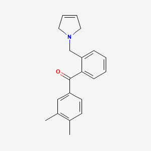 molecular formula C20H21NO B1360484 (2-((2,5-二氢-1H-吡咯-1-基)甲基)苯基)(3,4-二甲基苯基)甲酮 CAS No. 898763-32-1