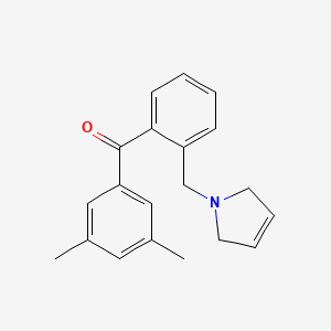 molecular formula C20H21NO B1360485 (2-((2,5-Dihydro-1H-pyrrol-1-yl)methyl)phenyl)(3,5-dimethylphenyl)methanone CAS No. 898763-35-4