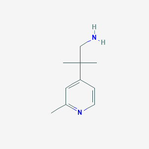 molecular formula C10H16N2 B13604874 2-Methyl-2-(2-methylpyridin-4-YL)propan-1-amine 