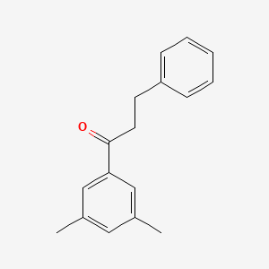 molecular formula C17H18O B1360493 3',5'-二甲基-3-苯基丙基苯甲酮 CAS No. 898764-33-5