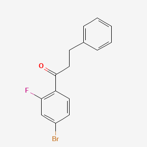 molecular formula C15H12BrFO B1360494 4'-Bromo-2'-fluoro-3-phenylpropiophenone CAS No. 898764-54-0