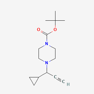 Tert-butyl4-(1-cyclopropylprop-2-yn-1-yl)piperazine-1-carboxylate