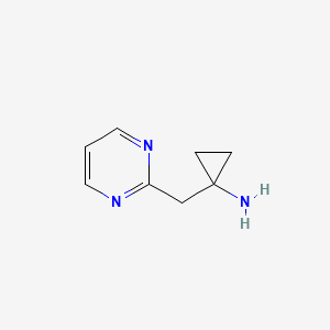 molecular formula C8H11N3 B13604947 1-(2-Pyrimidinylmethyl)cyclopropanamine 