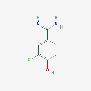 molecular formula C7H7ClN2O B13604960 3-Chloro-4-hydroxybenzimidamide 