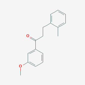 molecular formula C17H18O2 B1360498 3'-Methoxy-3-(2-methylphenyl)propiophenone CAS No. 898789-16-7