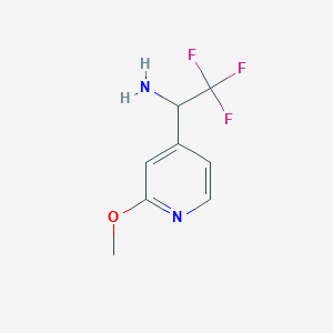 molecular formula C8H9F3N2O B13604980 2,2,2-Trifluoro-1-(2-methoxypyridin-4-YL)ethanamine CAS No. 1060807-24-0